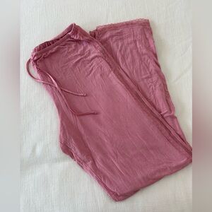 Victoria's Secret Mauve Sleep Pants With Lace Detail